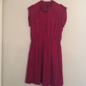 Gap red and navy polka dot dress. Large.