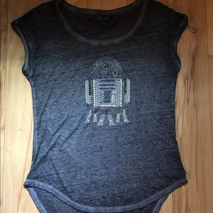 R2D2 Bedazzled Star Wars Shirt.