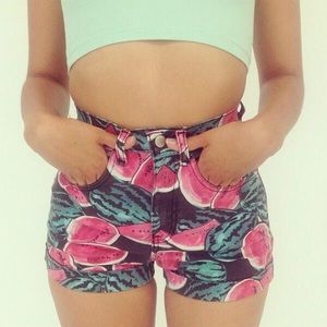 American Apparel Watermelon Shorts