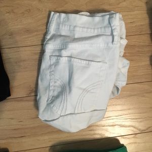 white Jean shorts
