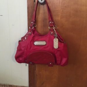 Red leather purse. Super cute!