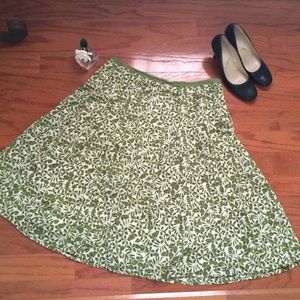 Liz Claiborne botanical a-line skirt