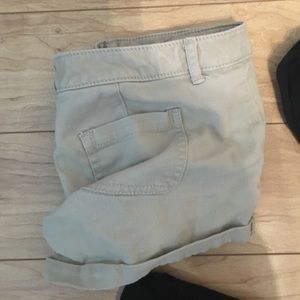 khaki shorts