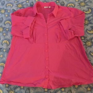 Cato women's plus size 22w24w pink cropped sleeve