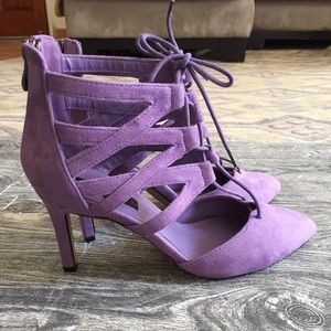 HeartSoul "Kia" Purple Suede Heels Size 9