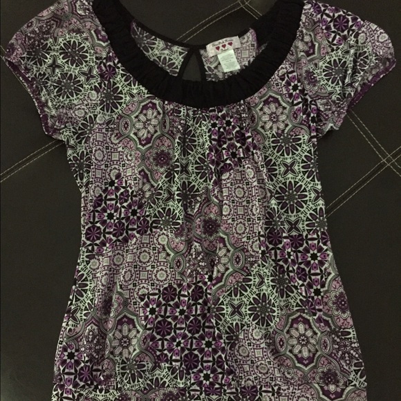 Blouse purple and black loose fit