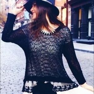 LF Black Lace Sweater