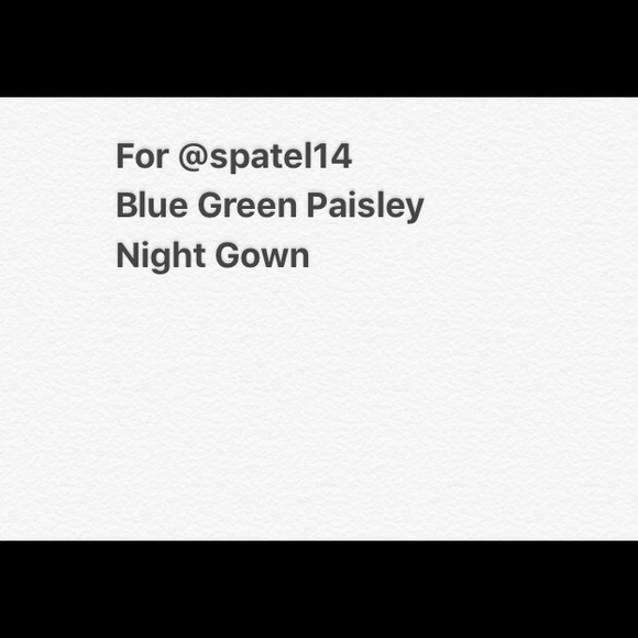 Night Gown blue green color