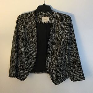 Ann Taylor Loft 3/4 sleeve black blazer