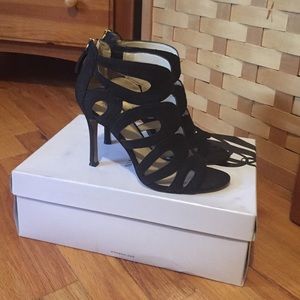 Nine West Flora Nubuck Heeled Sandal