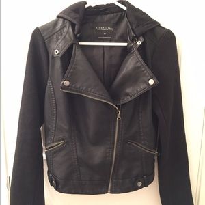 Black leather jacket