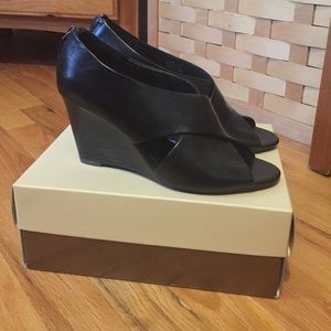 Franco Sarto Black Wedged Sandal