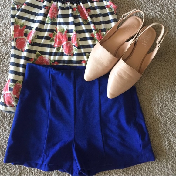 Express shorts in bright blue