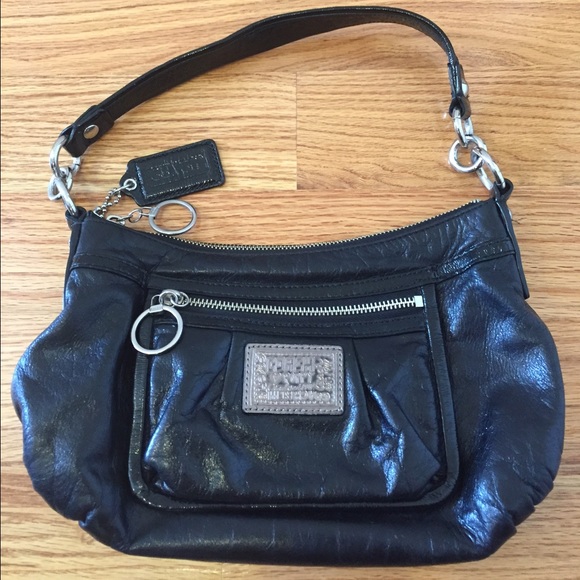 Coach Black Poppy Daisy Leather Bag