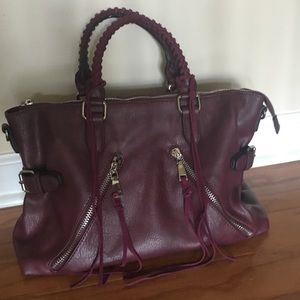 Urban Expression Burgundy Tote Bag