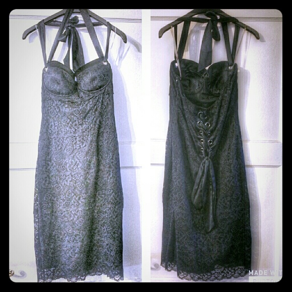 Guess black knee length dress
