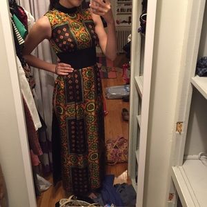 Antique High Slit Formal Dress