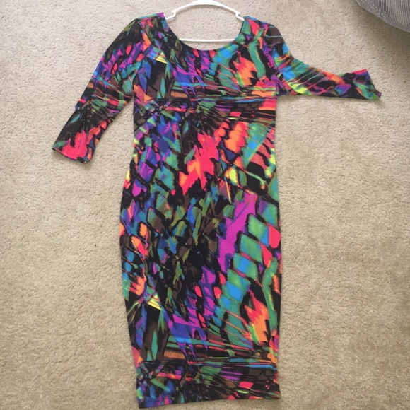 Reversible multi-colored Bodycon dressed
