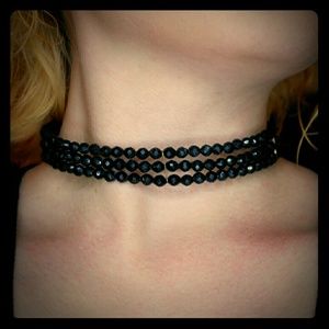 Black Beaded Choker