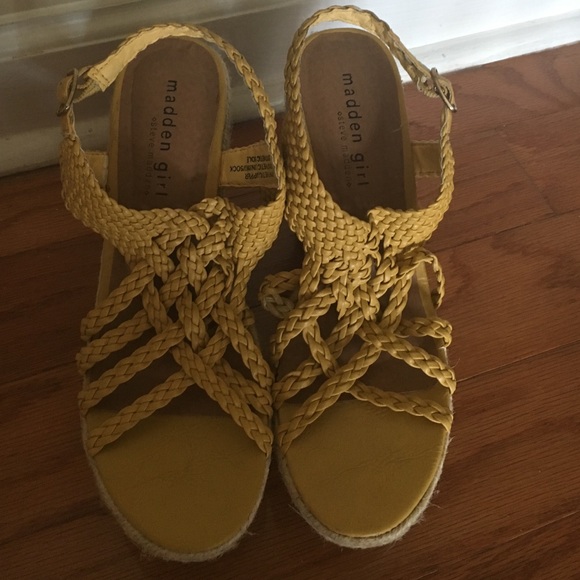 Yellow Madden Girl Wedges