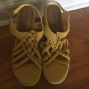 Yellow Madden Girl Wedges