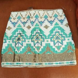 Miami Sequined Mini Skirt NWT Lg