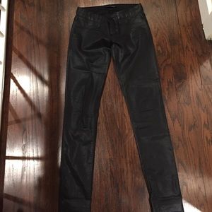 Flying Monkey black waxy skinny leg Jean