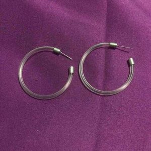 Clear earrings