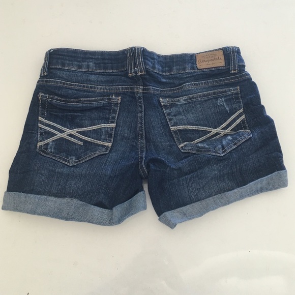 Aeropostale Denim Short Shorts Size 00 - Picture 2 of 4