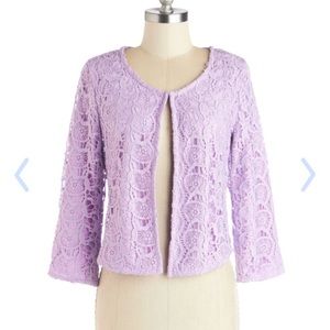 Honors and Upwards Lilac Jacket Modcloth Lace