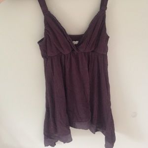 Ruehl Maroon Low Cut Tank