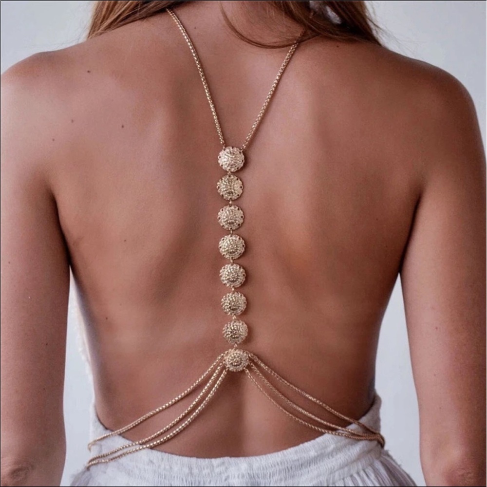 Gold-tone Sexy Beach Bikini Body Jewelry Chain NWT - Picture 5 of 5
