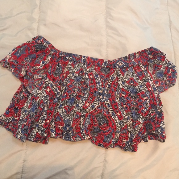 Forever 21 Off the Shoulder Crop Top Size Small