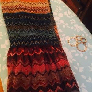 Scarf with coordinating earrings