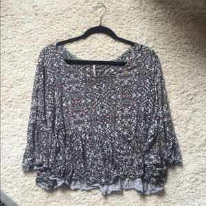 Free People Crop Floral Top