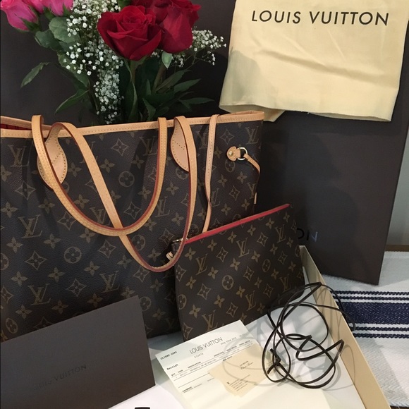 Louis Vuitton Bags Louis Vuitton Neverfull Tote Mm W Cherry Interior