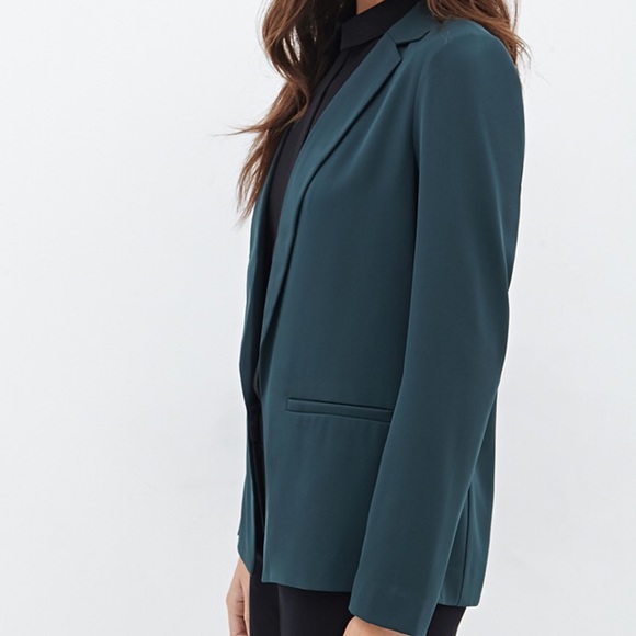 Contemporary woven Open-Faced Emerald Blazer