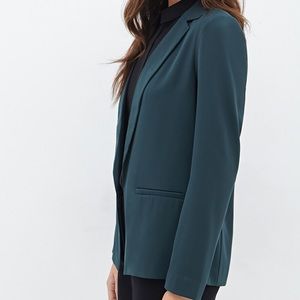 Contemporary woven Open-Faced Emerald Blazer