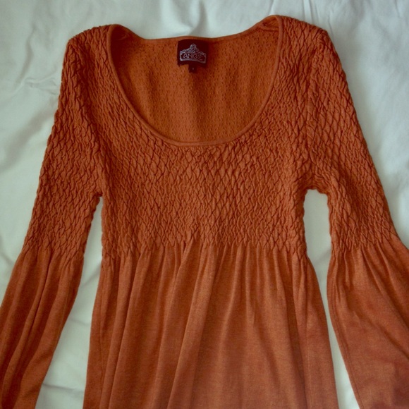 Scoopneck Dress in Warm Brown - Picture 1 of 4