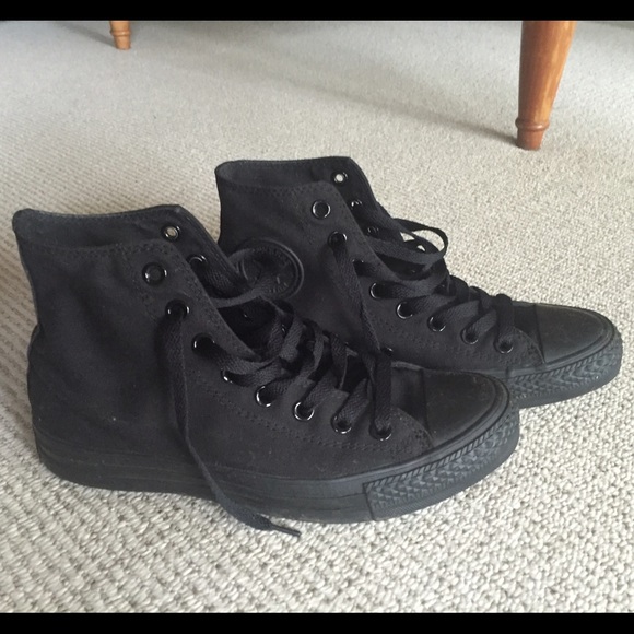 Black High Top Converse - Picture 2 of 4