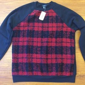 New forever21 Plaid Sweatshirt Top