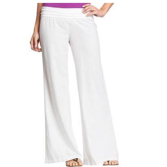 Linen wide leg pants