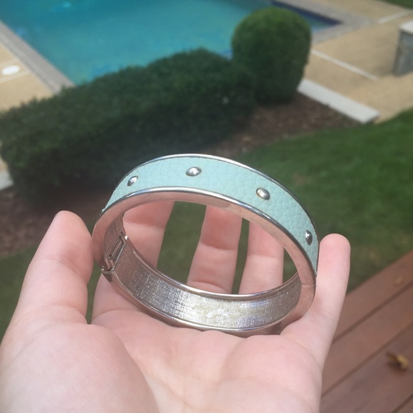 Light Blue Faux Leather bangle