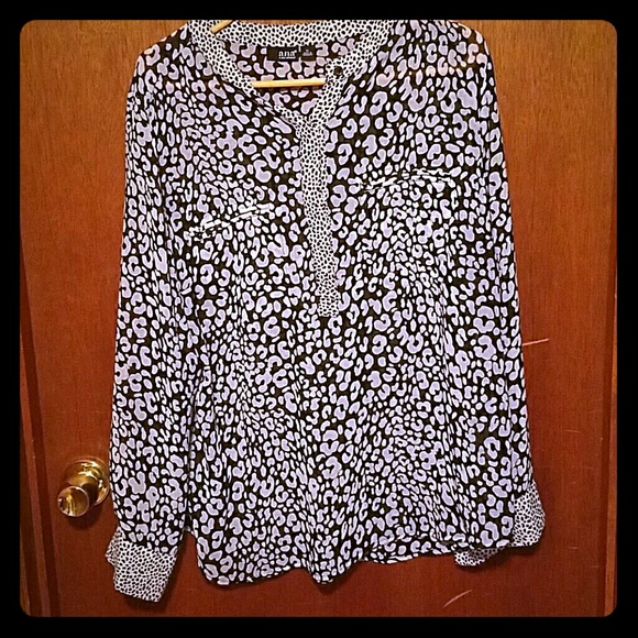 Leopard print dress shirt