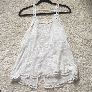LF Millau White Lace Tank