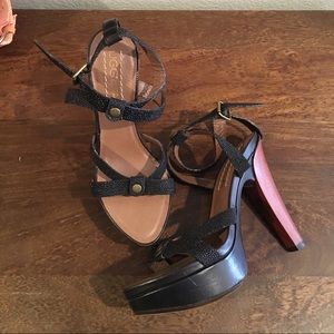 UGG Italian Collection ostrich leather heels 5