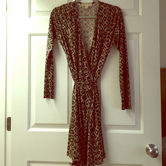 Classic Michael Kors snake print wrap dress