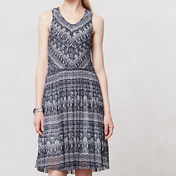 Anthropologie Weston Wear Pleated Vera Dress M - Picture 1 of 3