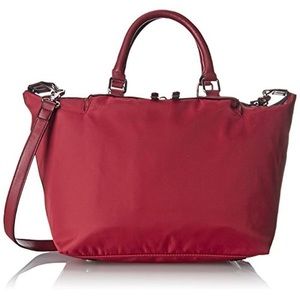 French Connection Piper Red Lined Tote Handbag.