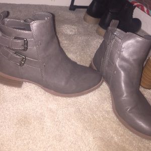 Gray booties